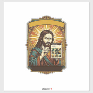 Pegatina Humor de Seguridad Tecnológica Prueba Captcha Jesu