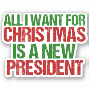Pegatina Humor electoral gracioso de Navidades políticos