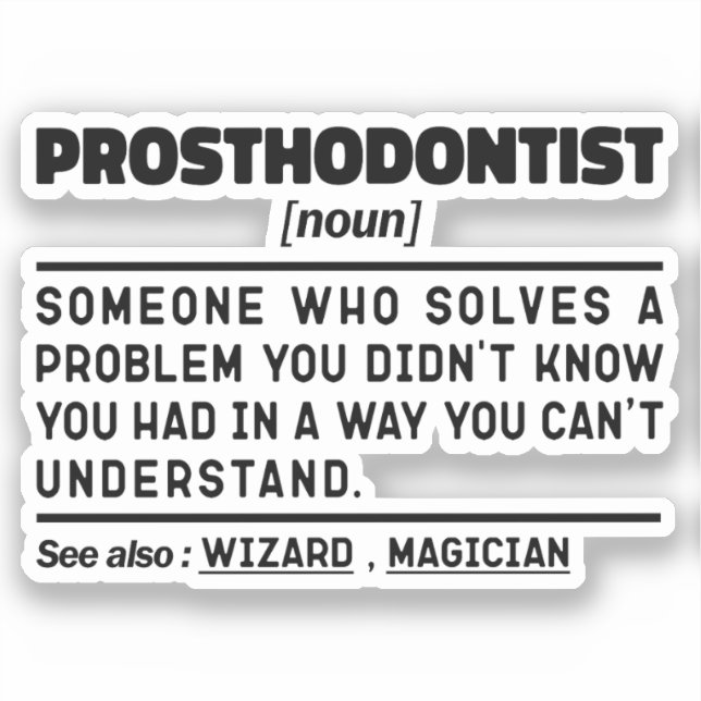 Pegatina Humor ortodoncista dental practicante (Anverso)