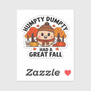 Pegatina Humpty Dumpty, Gracioso Día de Gracias