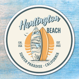 Pegatina Huntington Beach California Surfer Paradise