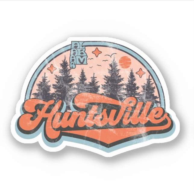 Pegatina Huntsville, Alabama (Anverso)