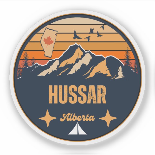 Pegatina Húsar, Alberta (Anverso)