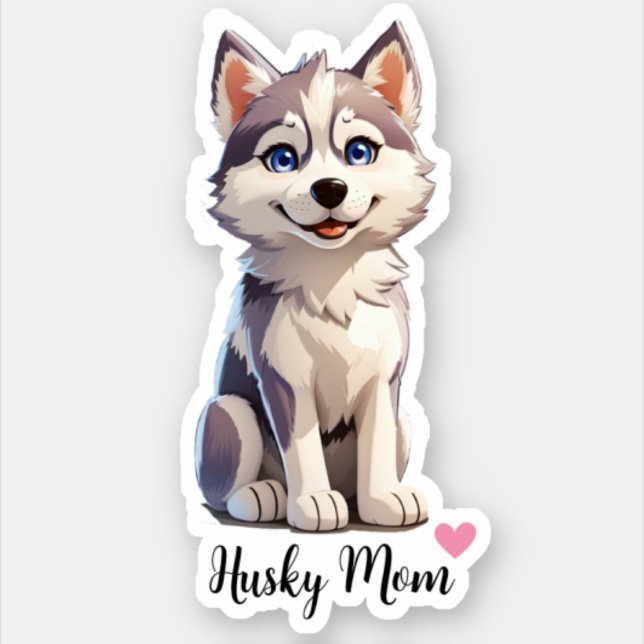 Pegatina Husky Mom Dog (Subido por el creador)