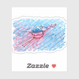 Pegatina Hydrated Flamingo