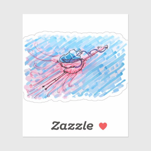 Pegatina Hydrated Flamingo (Hoja)