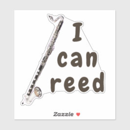 Pegatina I Can Reed: Bass Clarinet
