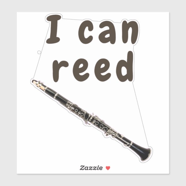 Pegatina I Can Reed: Clarinet (Hoja)