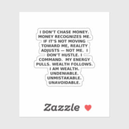 PEGATINA I COMMAND WEALTH. NOT OPINIONS.