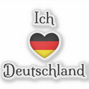 Pegatina "I heart Germany" "Ich Liebe Deutschland"