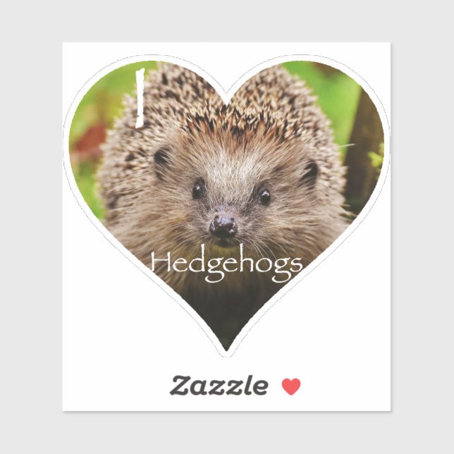 Pegatina I Heart Hedgehogs (Hoja)
