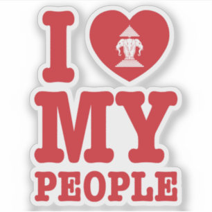 Pegatina I Heart (Love) Erawan My Lao People