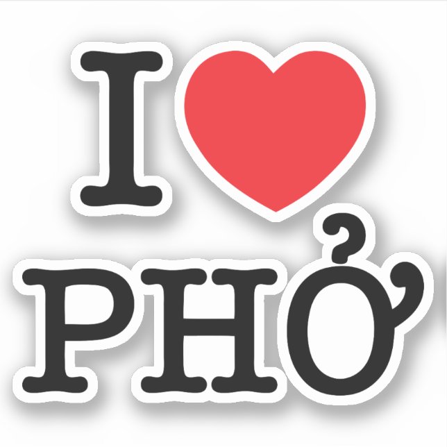 Pegatina I Heart (Love) Pho (Anverso)