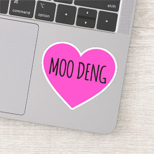 Pegatina I Heart Moo Deng - Baby Hippo Moo Deng