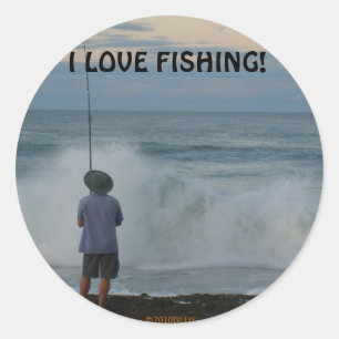 pegatina "I Love Fishing"