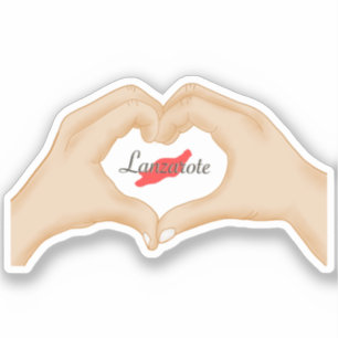 Pegatina I love Lanzarote