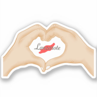 Pegatina I love Lanzarote