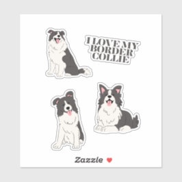 Pegatina I Love My Border Collie Stickers