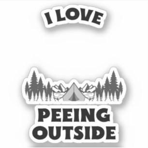 PEGATINA I LOVE PEEING OUTSIDE