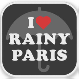 Pegatina I Love Rainy Paris - v2