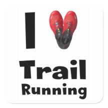 Pegatina "I love Trail Running"