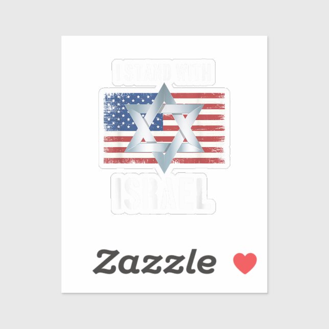 Pegatina i stand with israel (Hoja)