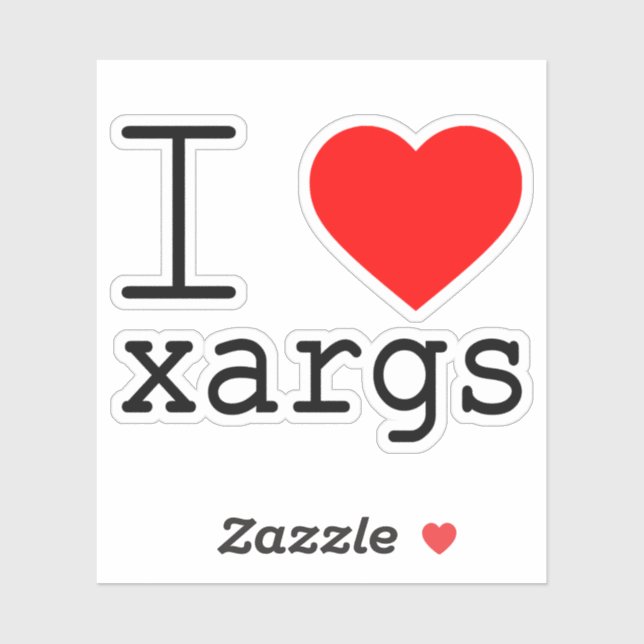 Pegatina I ❤️ xargs vinyl sticker (Hoja)