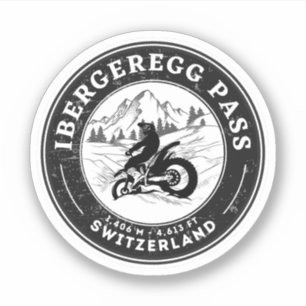 Pegatina Ibergeregg Pass swiss-alps tour en moto