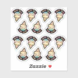 Pegatina Ice Cream Happy Mail Personalizado-Cut Vinyl Pegat