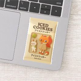 Pegatina Iced Cookies: Bunny Girl Fox Mask & Bao Bao Bunny