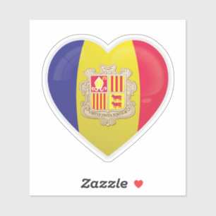 Pegatina Icono de amor de Andorra
