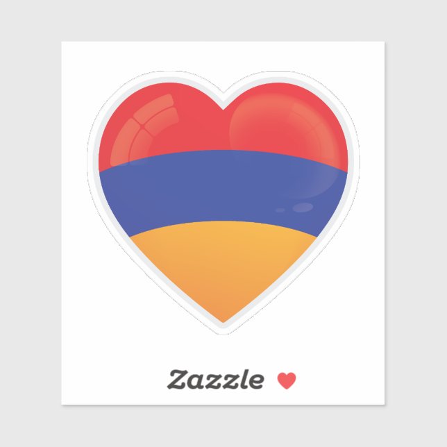 Pegatina Icono de amor de Armenia (Hoja)