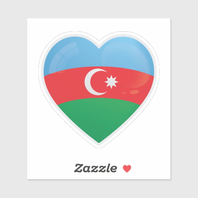 Pegatina Icono de amor de Azerbaiyán (Hoja)