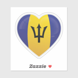 Pegatina Icono de amor de Barbados