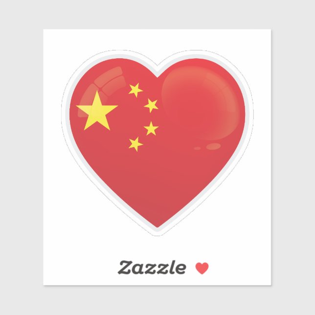 Pegatina Icono de amor de China (Hoja)