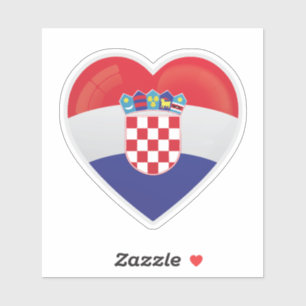Pegatina Icono de amor de Croacia