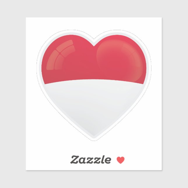 Pegatina Icono de amor de Indonesia (Hoja)