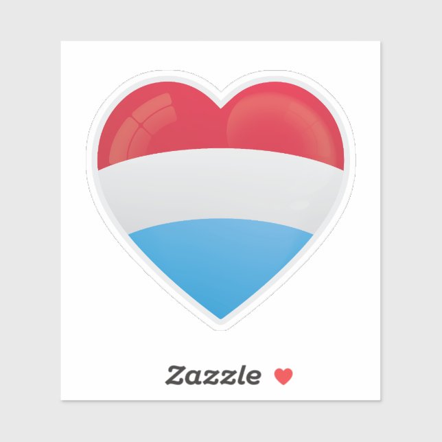 Pegatina Icono de Amor de Luxemburgo (Hoja)