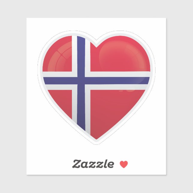 Pegatina Icono de amor de Noruega (Hoja)