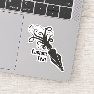 Pegatina Icono de calamar negro