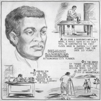 Pegatina Icono de la Historia Negra: Benjamin Banneker, Cie