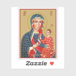 Pegatina Icono de Nuestra Señora de Częstochowa: La Madonna