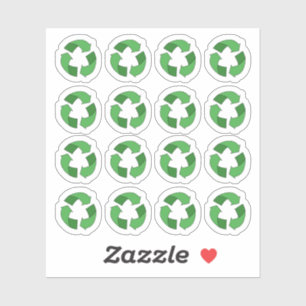 Pegatina Icono de reciclaje verde Mini planificador de cale
