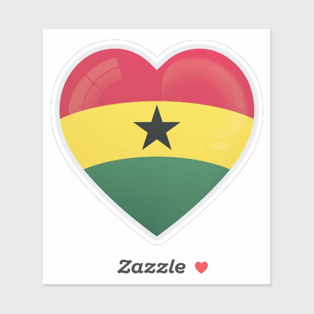 Pegatina Ícono del amor de Ghana (Hoja)