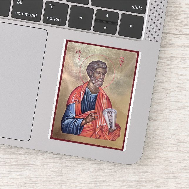 Pegatina Icono del Apóstol San Pedro (Detalle)