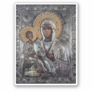 Pegatina Icono religioso de la Virgen María de las Tres Man