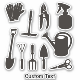 Pegatina Iconos de jardinería Silhouettes