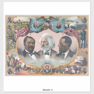 Pegatina Iconos de la Historia Negra: Con Frederick Douglas