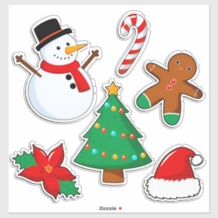 Pegatina Iconos Navideños Coloridos