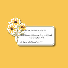 Pegatina Id. de equipaje de flores silvestres